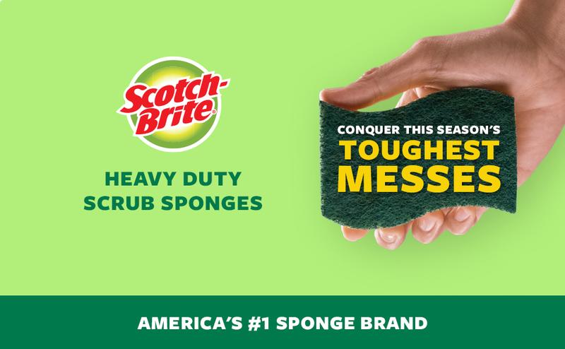 Product Introduction of Scotch-Brite Heavy Duty Scrub Sponges, Sponges for Cleaning Kitchen and Household, Heavy Duty Sponges Safe for Non-Coated Cookware, 6 Scrubbing Sponges 1