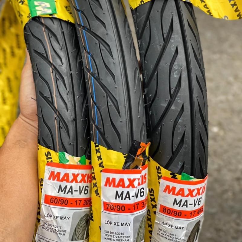 Vỏ xe Maxxis V6 CÓ RUỘT gai xương cá lốp