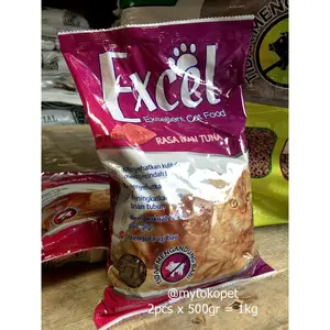 EXCEL Makanan Kucing 1KG - Rasa Tuna Bentuk Ikan cat food