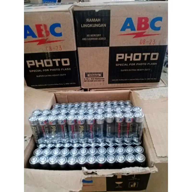 [24 pcs] baterai ABC photo hitam A2/ batrai AA original