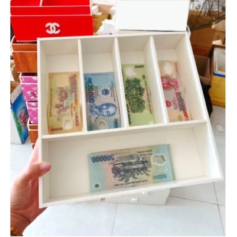 Hộp chia tiền thu ngân 5 ngăn , khay chia tiền , khay đựng đồ đa năng, kệ để ngăn kéo tiện dụng 0