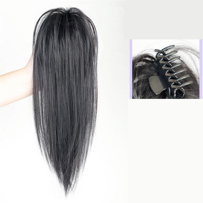 Fashion 40cm Lazy Invisible Long Hair with Grab Clip Ponytail Natural Extension Straight Hair Wig Waterfall Half-Tie High Wig 6