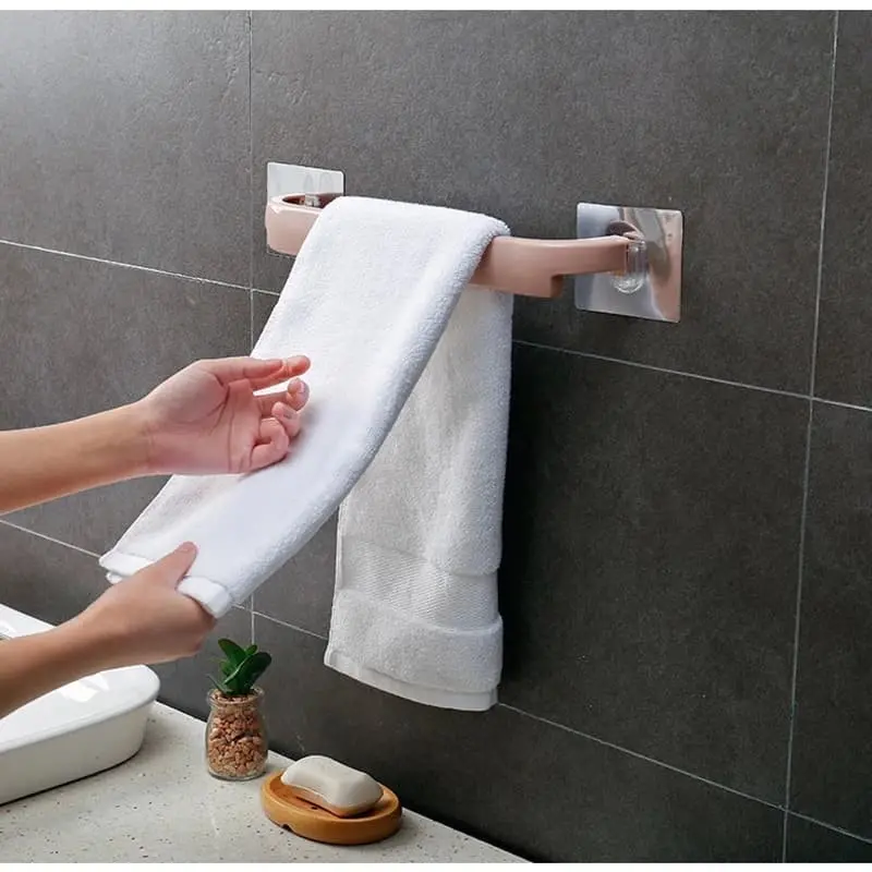 HOK11 Gantungan Rak Handuk kamar Mandi Dinding Tempel Hanger Holder Towel Gantungan Handuk kamar Mandi Plastik