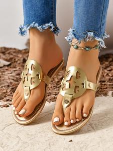 Women's Fashionable Plain Color Slides, Casual Comfortable Flat Sandals for Summer, Non-slip Toe & Foot Clip Slides for Work, Campus and Daily Wear, Walking Shoes, Unique Sandals, Boho Sandals, Bohemian Sandals, Sandals Slippers