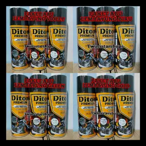 Diton Premium Paket Lengkap 3 Kaleng 400cc Grey Abu Lembayung Violet Blue Green Gold Glossy Mengkilap 9200 9202 9201 9203 Primer Grey 9120 Clear Glossy 9128 Pilox Pilok Cat Semprot Spray Paint