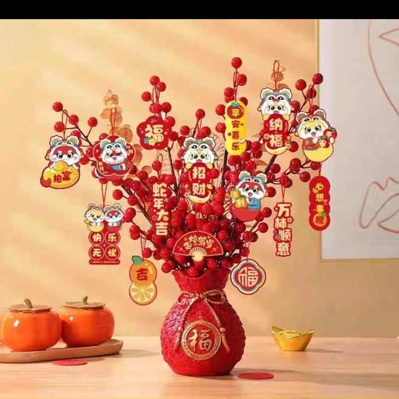 Product Introduction of Đồ Trang Trí Bó Hoa, Lúa Mì Vàng, Giảm Giá Lớn, Thích Hợp Cho Phòng Khách, Đồ Trang Trí Tân Gia Tài Lộc, Đồ Trang Trí Hoa Mô Phỏng Hollyberry, Quà Khai Trương Decor Decor Bàn 4