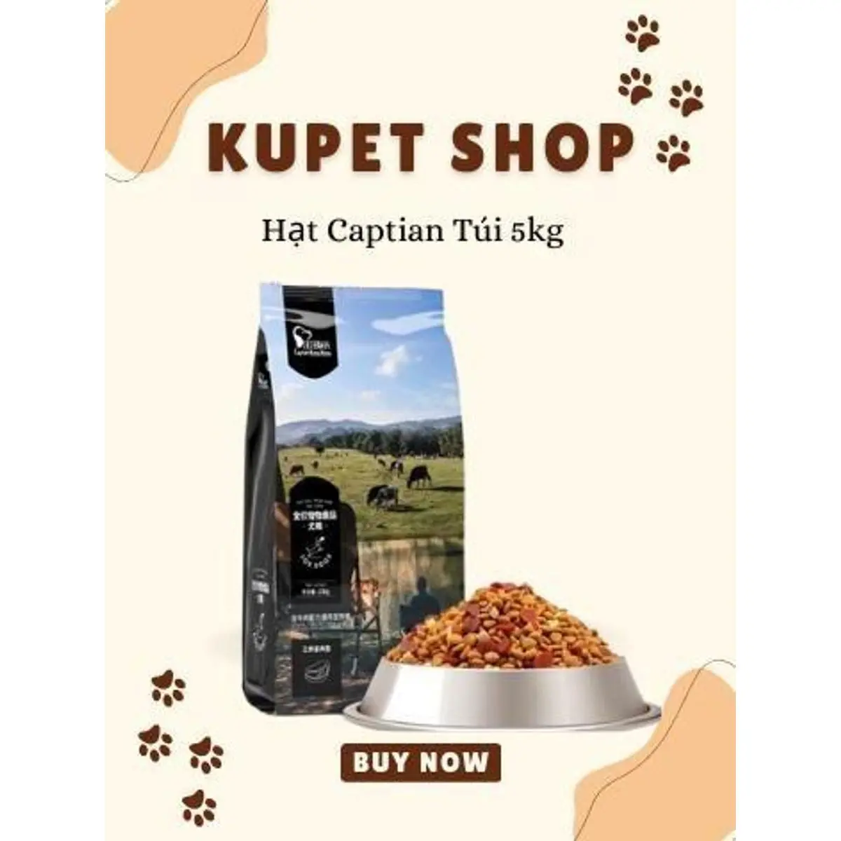 Hạt Captain Siêu Toping Túi 5KG Dành Cho Chó