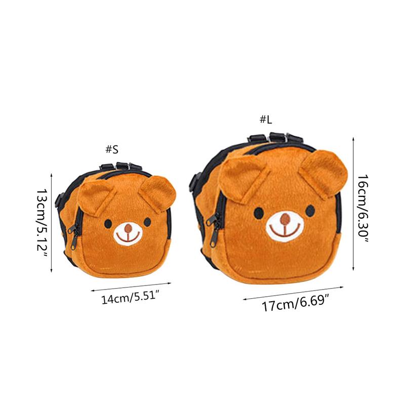 Product Introduction of HEHUS og Backpack Saddle Bag Adjustable Pet Harness for Outdoor Brown Bear Pattern 0