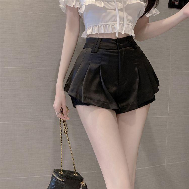 Quần Culottes Ren, Phong Cách Cô Gái Nóng Bỏng, Dành Cho Nữ, Hàng Mới Về Mùa Thu, Cạp Cao, Bó Sát, Thanh Lịch, Quần Đùi Siêu Ngắn, Thường Ngày, Dễ Phối Đồ, Quần Ngắn, Màu Trắng, Siêu Tiết Kiệm Giá 1.000 HTK 5