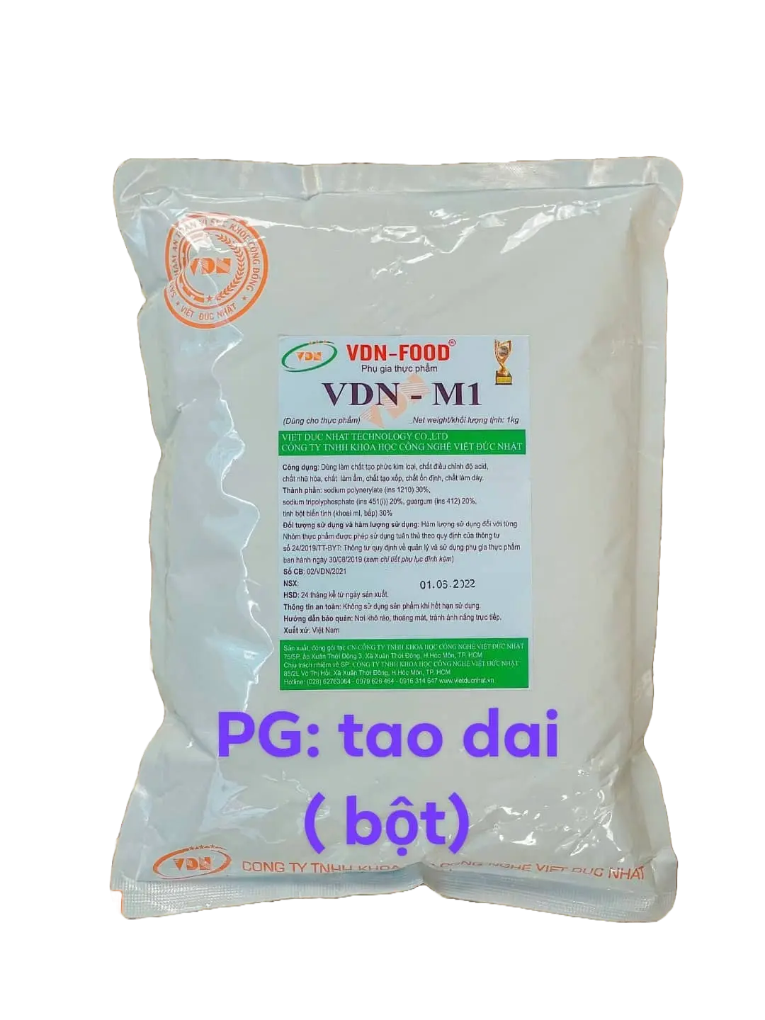 Bột Dai VDN M1 - Phụ Gia Cao Cấp Tạo Độ Giòn Dai cho Bún Phở và Sản Phẩm Khác