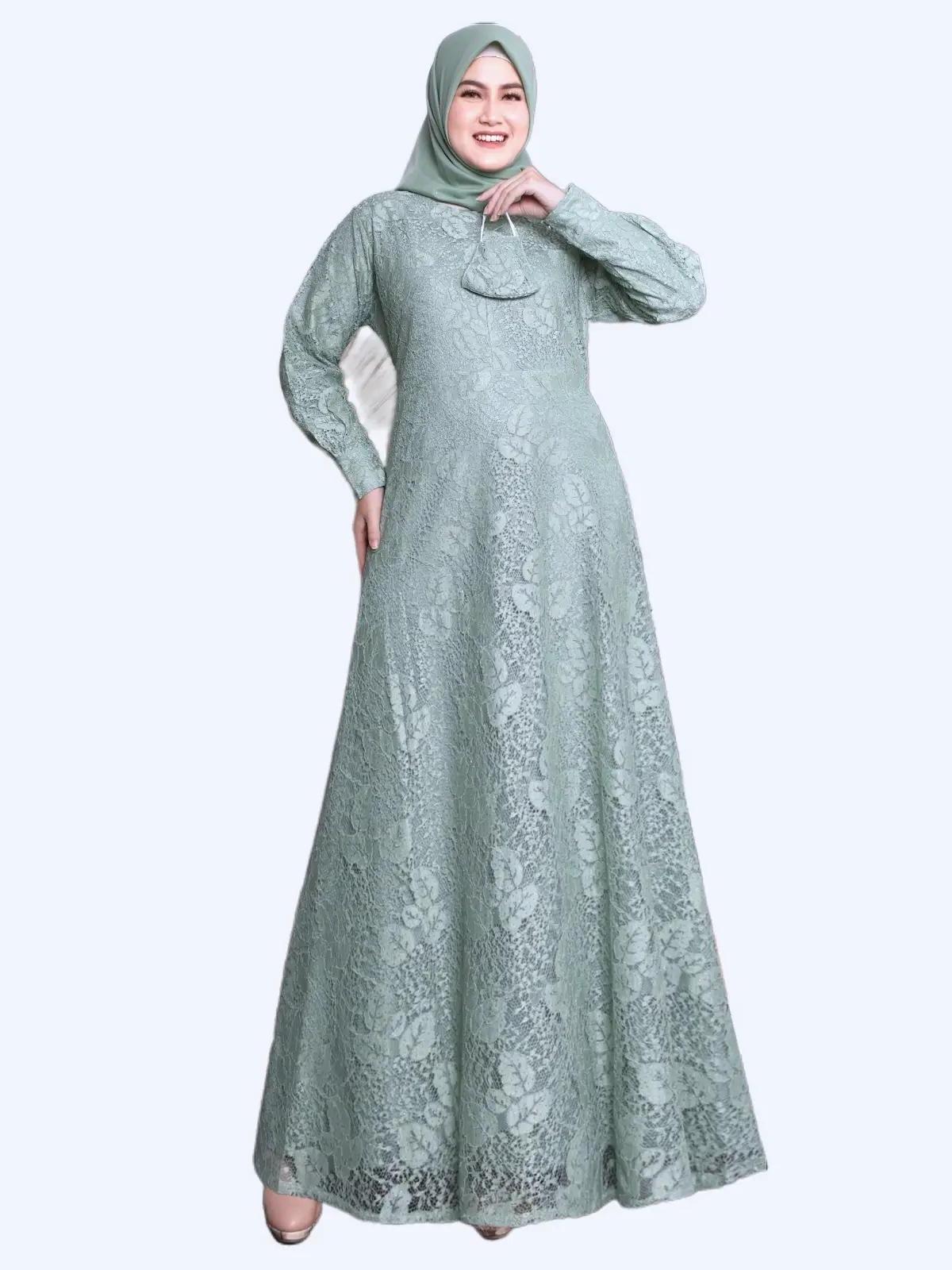 gamis safana gamis burkat jumbo dress kondangan dress pesta free masker Wanita Muslim Mewah Lembut Tebal