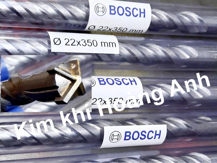 Mũi khoan xuyên tường 4 cạnh Kapusi, Bosch cao cấp, 4 chấu 10-25 dài 350mm