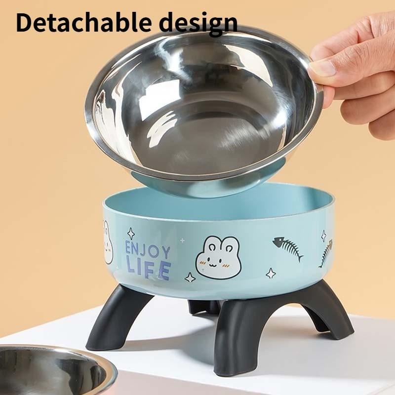 Mangkuk Hewan Peliharaan/Mangkuk Hewan Peliharaan Stainless Steel/Cute Durable Mangkuk Makan Atau Minum Kucing Anjing/Pet Bowl with Non-Slip Anti-Tip Design