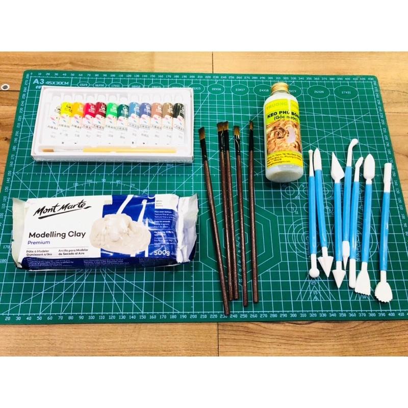 Bộ Sản Phẩm Tạo Hình Đất Sét Handmade Mont Marte Nặn Dễ Sử Dụng, Nhanh Khô - Trường Thịnh