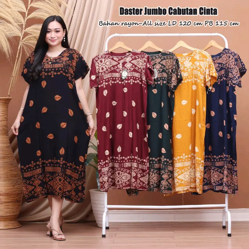 Daster Jumbo Rayon 100rb Dapat 3 Pcs Daster Wanita Busui Bumil Kancing Depan Bahan Rayon Nyaman 1