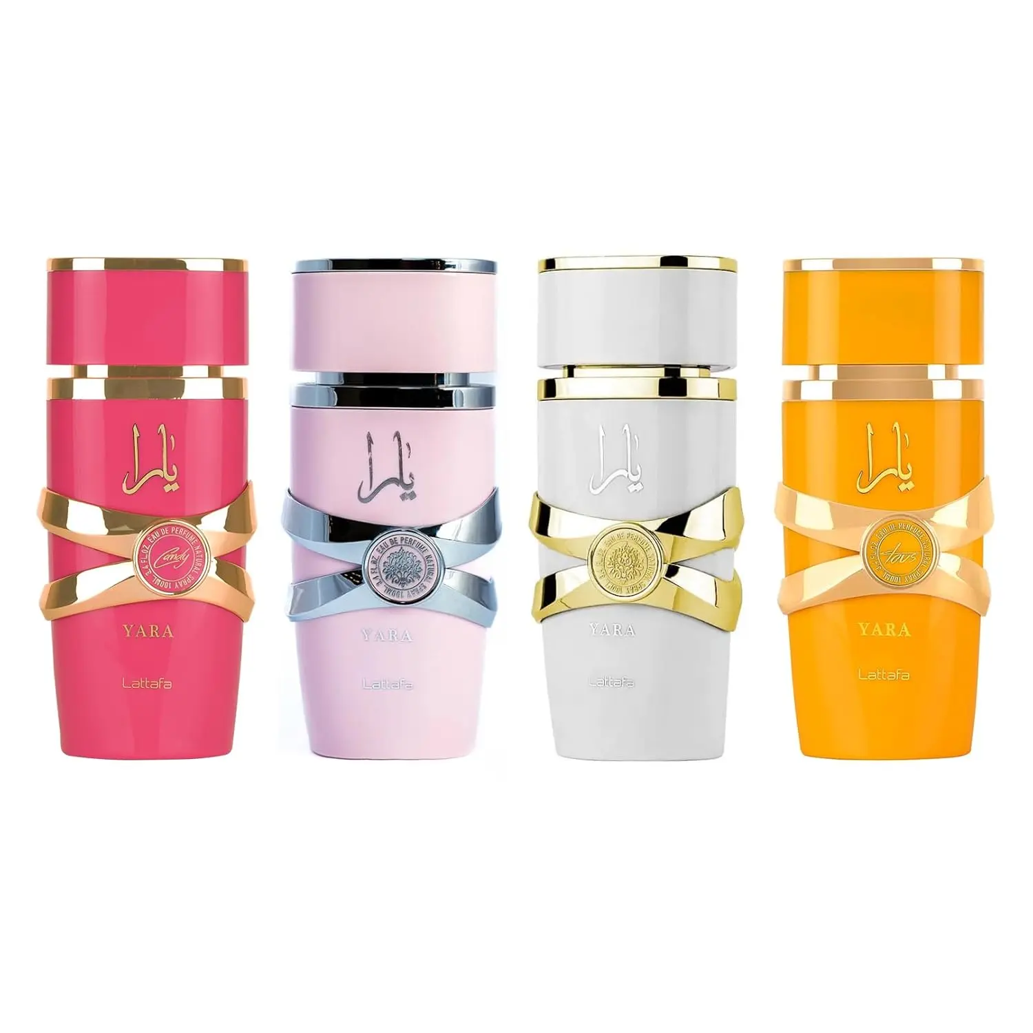 Valentine's Days Special Set Lattafa Yara Set Yara, Yara Candy, Moi & Tous Eau De PArfum 3.4FL.OZ For Women Floral Fragrance Perfume Scent Vanilla