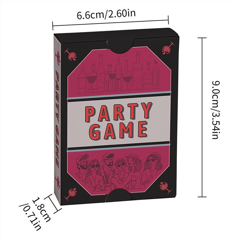 Party Game Card, 1 Box Drinking Props Game Card, Multi-person Party Team Building Toys, Perfect Game Night for Family and Friend 1