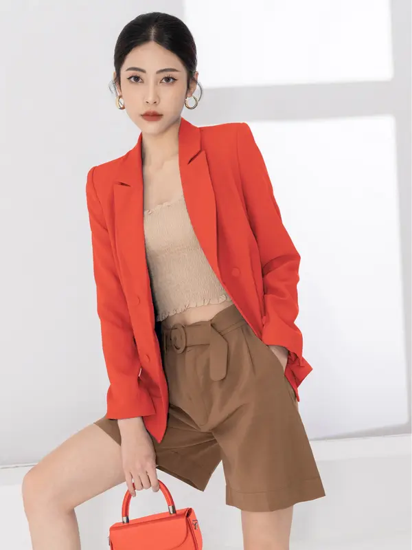 Áo vest nữ HeraDG thiết kế chiết ly, 2 hàng cúc song song, chất liệu tuytsi cao cấp WAVBB2031 5