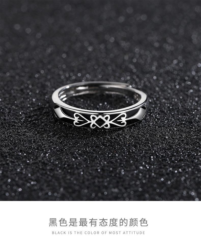 Product Introduction of Nhẫn bạc Sterling dành cho nam giới, Nhẫn Đơn, Nhẫn nam Hợp Xu hướng Nhẫn bạc Cá tính, Nhẫn bạc sinh viên cao cấp, Không phai màu, 926 10