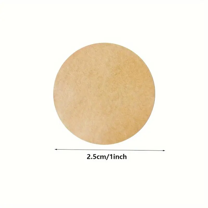 Kraft Paper Label Sticker, 1 Roll  Round Writable Label Sticker, Diy Decorative Sticker for Item Classification Name Tagging 1