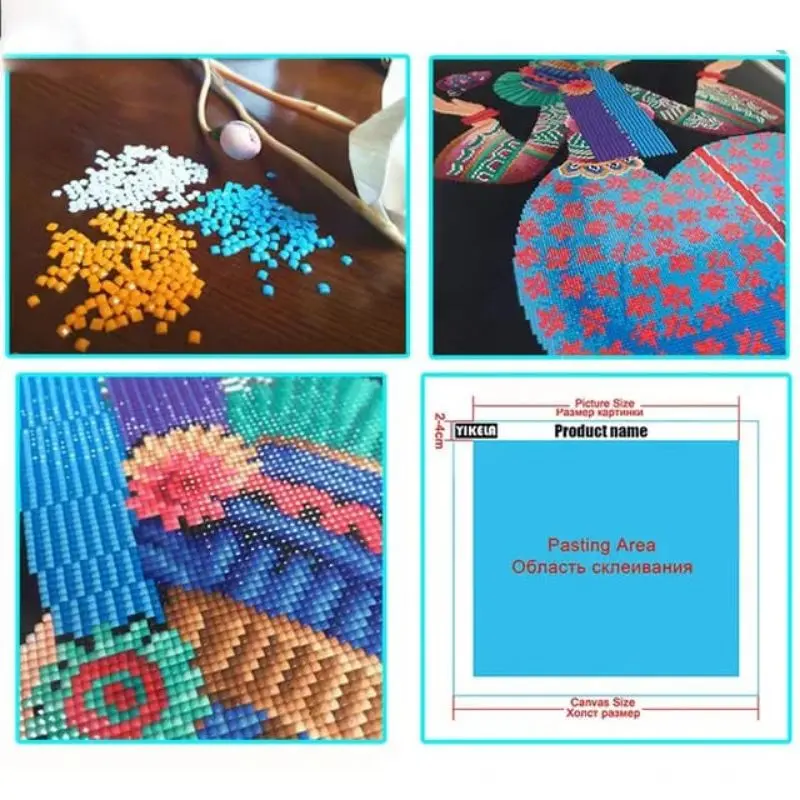 [DISKON] Terbaru Mainan Edukatif DIY Full Drill Square Diamond Painting Cross Stitch 30x40CM 7