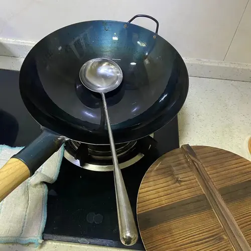 Chảo Thép Cacbon Tôi Nhiệt Sẵn - Chảo Thép chống dính cao cấp-chuyên dùng nhà hàng - chảo rang cơm xào mì - chảo đáy tròn loại dày chảo sâu