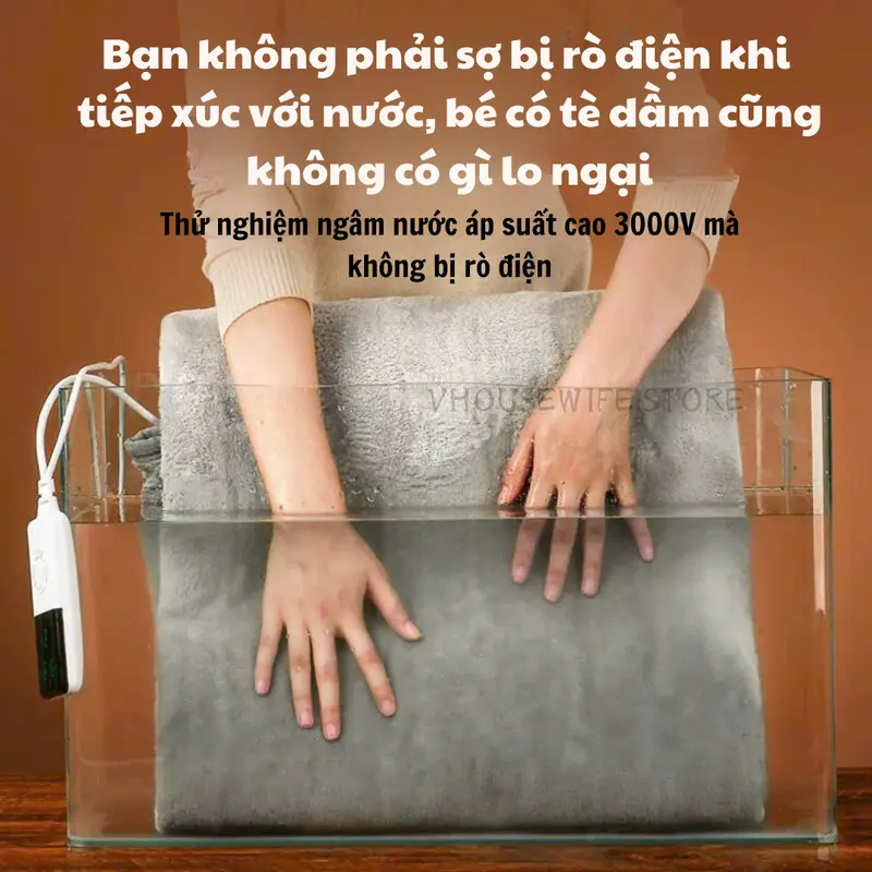 Đệm Sưởi Điện Lông Flannel Cao Cấp 2 Vùng Nhiệt Độc Lập - An Toàn - Bảo Hành 12 Tháng 4