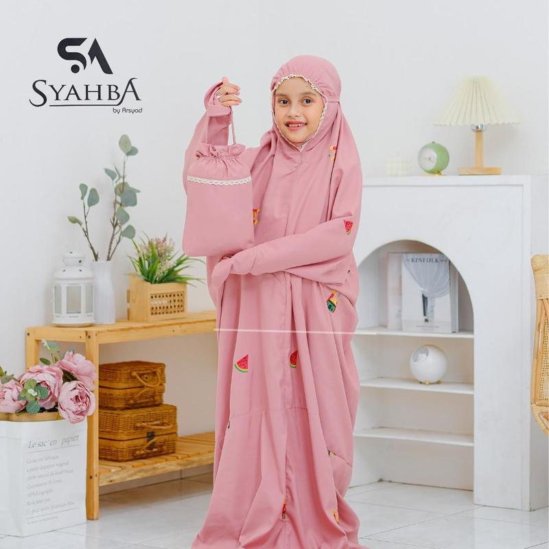 Product Introduction of Mukena terusan MESJID semangka al aqsha palestina anak SD Remaja | Al Arsyad Bordir Cantik Muslim 37