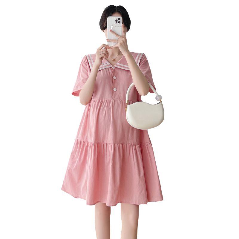 Váy Bà Bầu Cho Con Bú, Thời Trang, Sành Điệu, Mới, Váy Mùa Hè Nhỏ, Áo Cho Con Bú 4