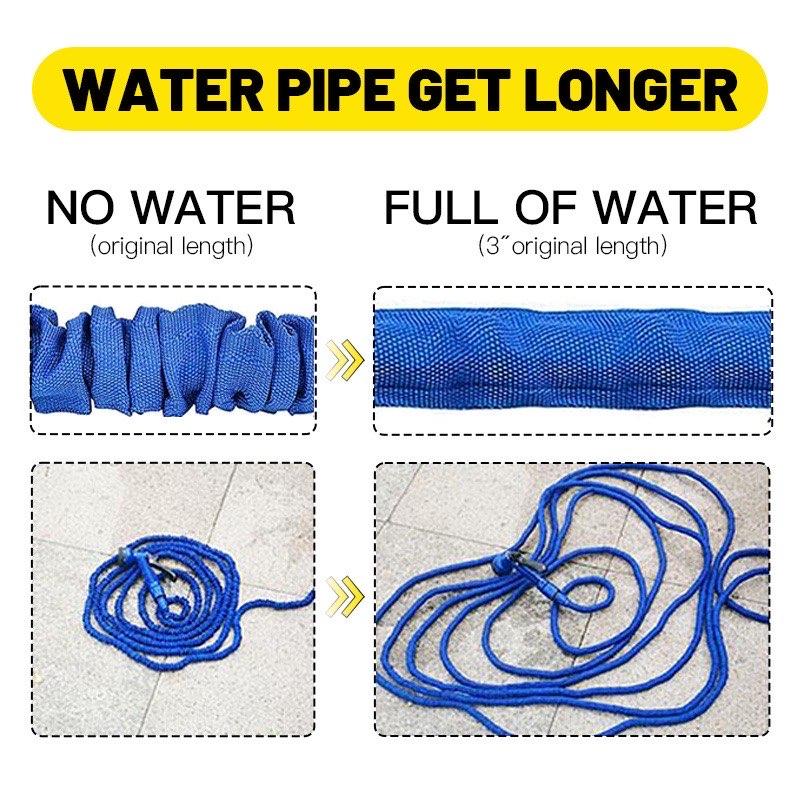 Product Introduction of 25FT-150FT Home Magic Hose Spray Water Gun Flexible Hose Car Wash Flower Watering Garden Supplies 2