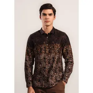 MOC Kemeja Lengan Panjang Pria MUNCHY 2 -BROWN