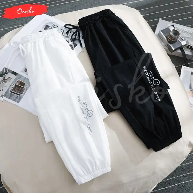 Celana Olahraga Anak Panjang Joger Terbaru Unisex Laki Laki Perempuan Cewek Cowok Usia 1 2 3 4 5 6 7 8 9 10 11 12 13 14 15 Tahun Bahan Fleece Premium Tebal SABLON GOLD EVERYTHING YOU TOUCH Size 6 8 10 12 14 16 PAUD TK SD SMP Warna Baby Blue Kuning 4