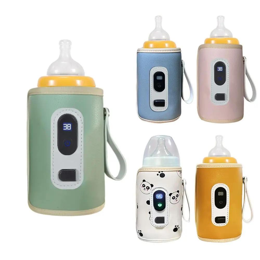 Insulated Bag Baby Nursing USB Milk Water Warmer Constant Temperature Digital Display Milk Bottle Heater Travel Heating Sleeve Bottle Heater Supplies Outdoor