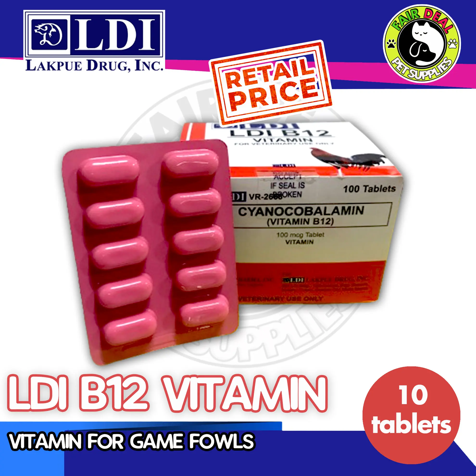 LDI Vitamin B12 - Isang Banig 10 Tablets