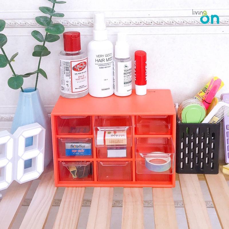 Kệ Nhựa, Tủ Mini Đựng Đồ Đa Năng 9 Ngăn để bàn đựng văn phòng phẩm, trang sức, vòng tay, mỹ phẩm 7