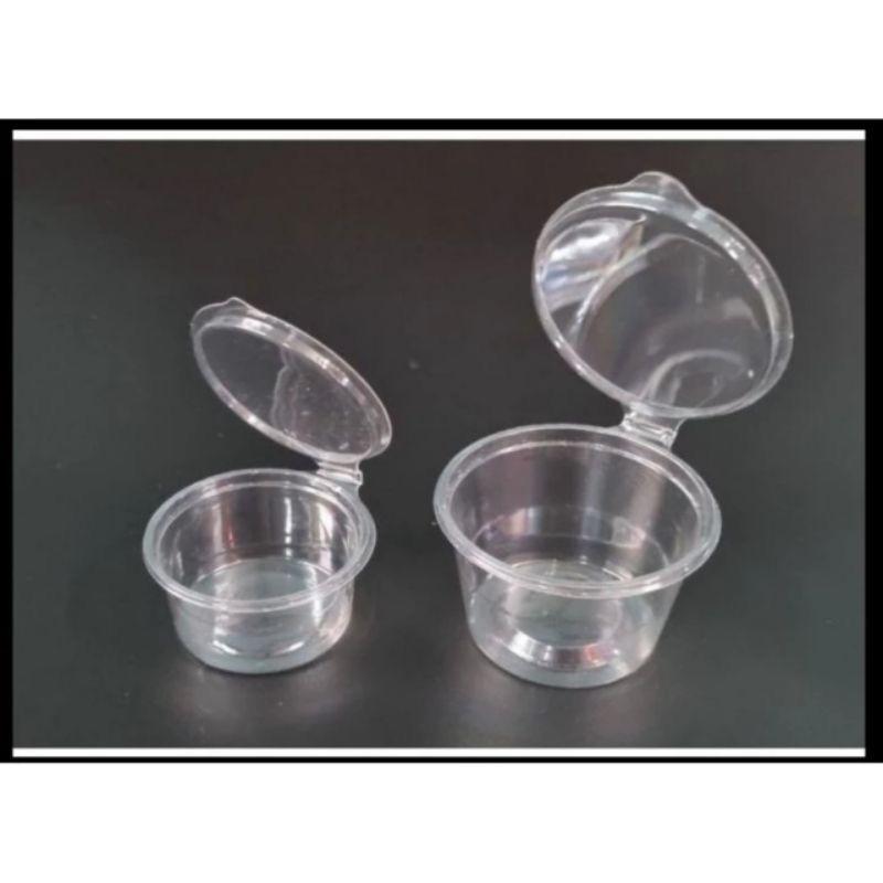 ￼50 cái hủ sốt nhựa nắp liền, hũ đựng nước chấm/Panna Cotta, kích cỡ 1oz/2oz / 2.5oz / 3oz, tiện dụng, vệ sinh, có giá sỉ
