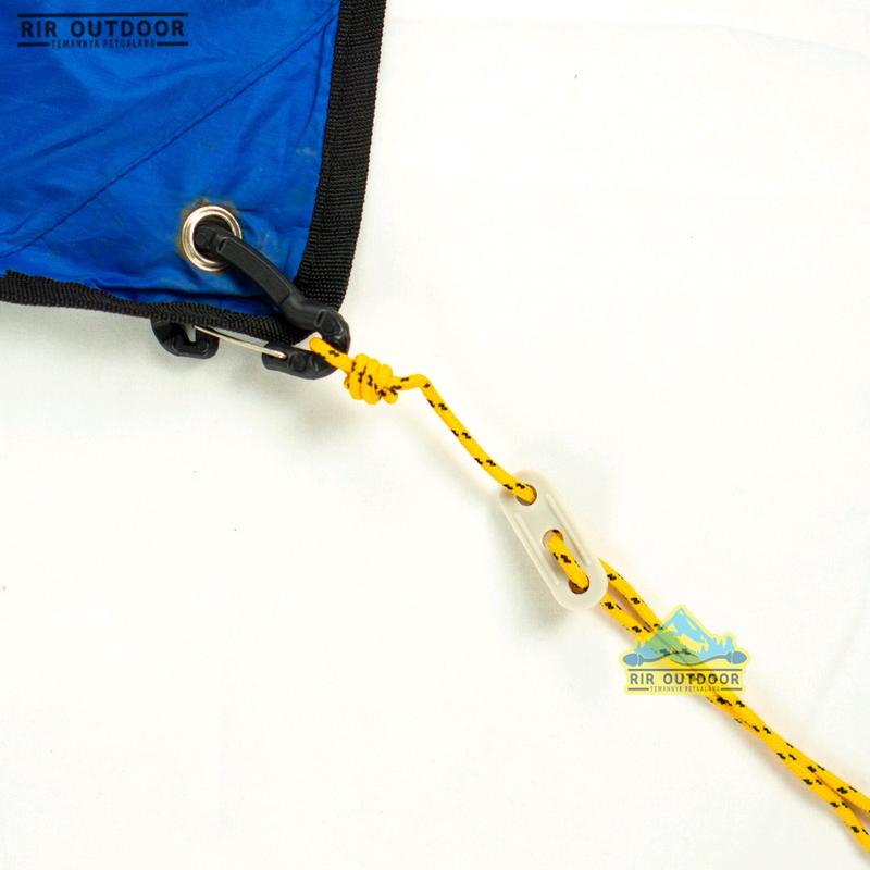 1 PAKET TALI FLYHSEET RIR OUTDOOR (4 tali, 4 guyline, 4 carabiner) Camping 4