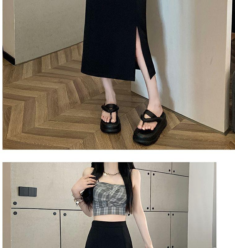 Product Introduction of Women's Korean-Style Thin Skirt Elastic Waist High-Waisted Skirt Mid-Length All-Matching Fit A- line Skirt 2024 8