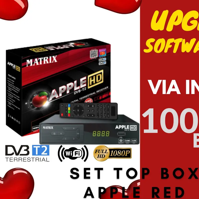 STB SET TOP BOX DVBT2 matrix apple HD TV digital gambar super jernih pakai antena biasa UHF Software Terbaru 0
