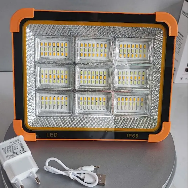 Đèn năng lượng cầm tay 400w 9 ô - siêu sáng bền bỉ - 5 chế độ ánh sáng - có đèn khẩn cấp