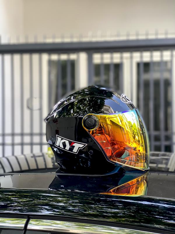 ( Tặng túi đựng nón và tem KYT) Nón bảo hiểm royal xh01 1 kính màu đen bóng  Helmet