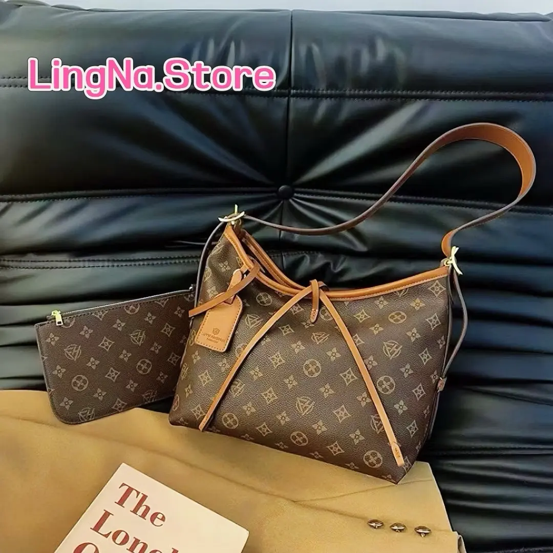 TL57 [Tặng Kèm Ví Cầm Tay] Túi Xách Nữ Đeo Vai, Đeo Chéo Túi Công Sở Hoa Nâu sz 25,30cm Đi Làm, Đi Chơi ...