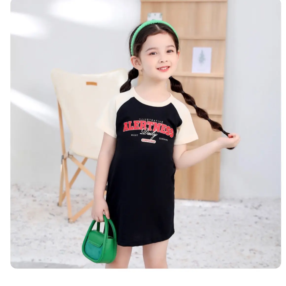 Váy cotton Qc cao cấp bé gái