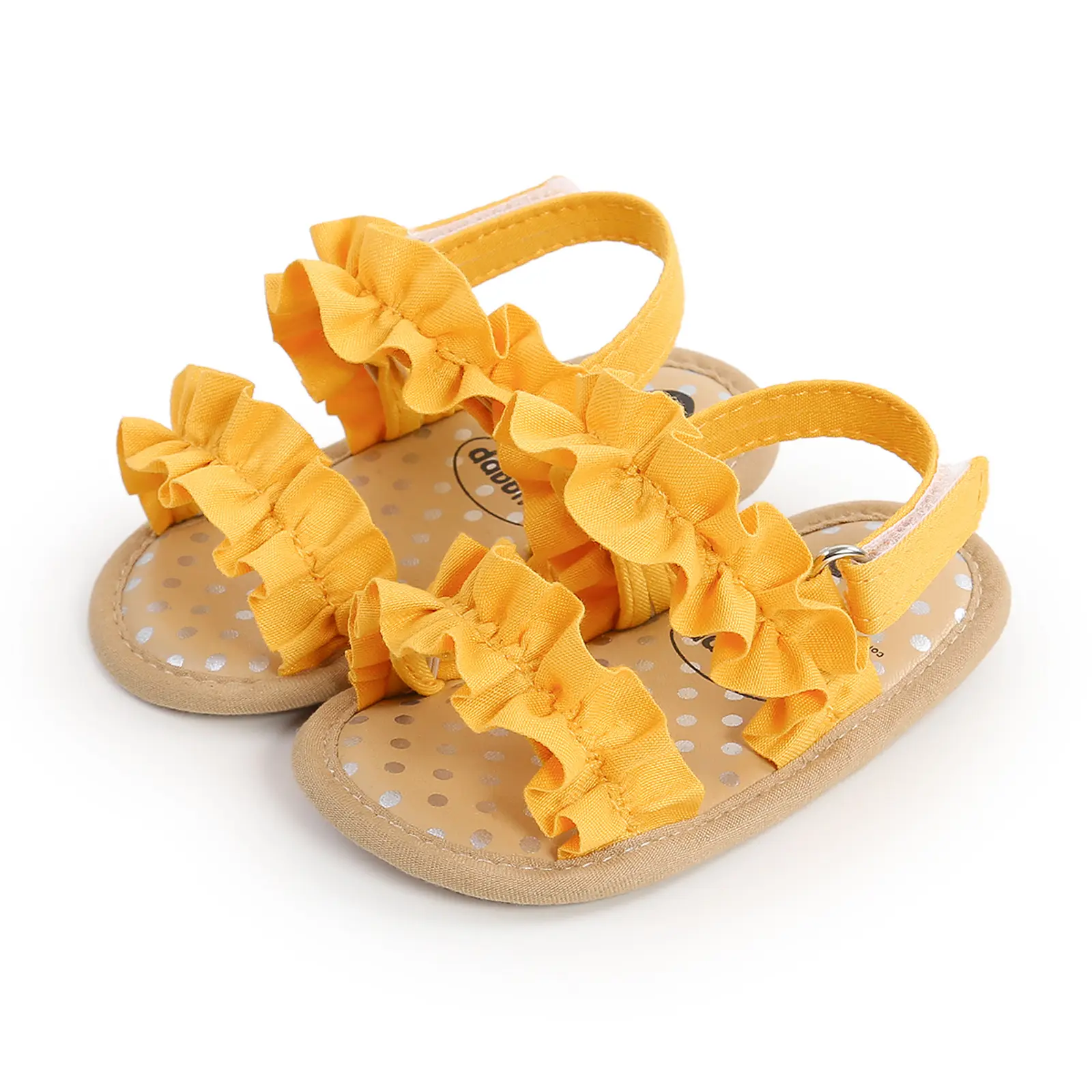 Baby Girls Summer Sandals, Anti-Slip Soft Sole Ruffle Flat Shoes Toddler First Walker