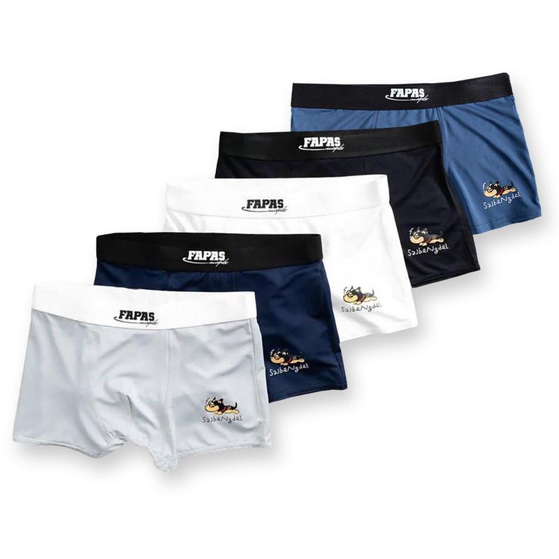 Combo 5 quần sịp đùi nam thun lạnh, quần Boxer cạp cao co dãn mềm mát, Quần Lót Boxer Menswear cao cấp, Đồ lót nam hottrend quần không ướt