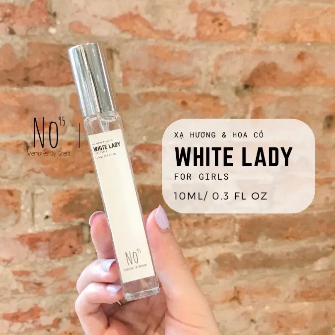 Tinh dầu nước hoa No95 White Lady dành cho nữ, hương hoa cỏ, thanh lịch và tinh tế Xịt Thơm Perfume Cosmetic