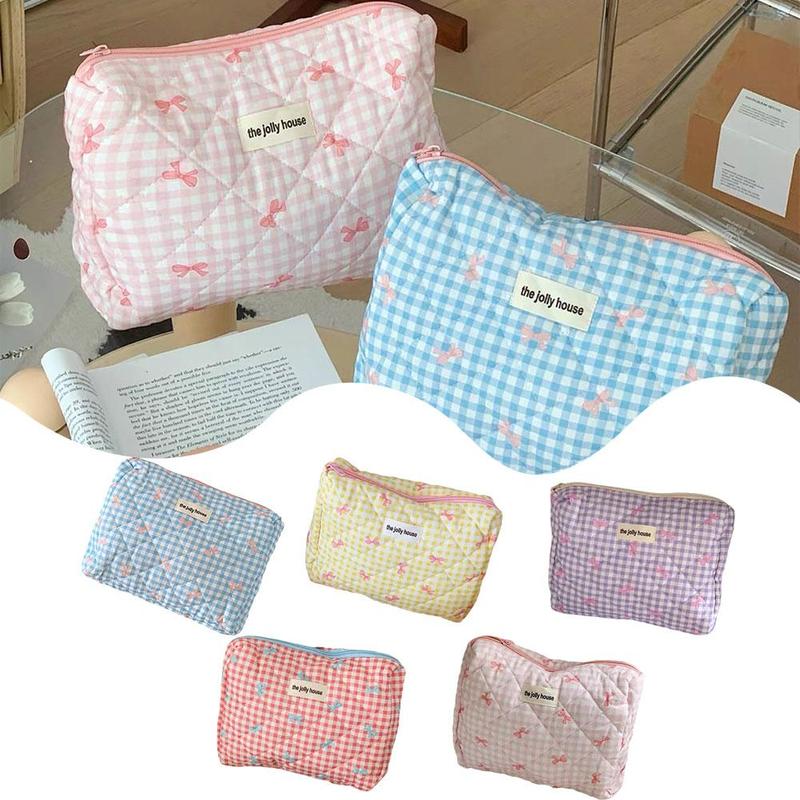 Product Introduction of Bowknot Cosmetic Bag Portable Soft Handbag Toiletries Capacity Bag Student Large Storage Bag 31