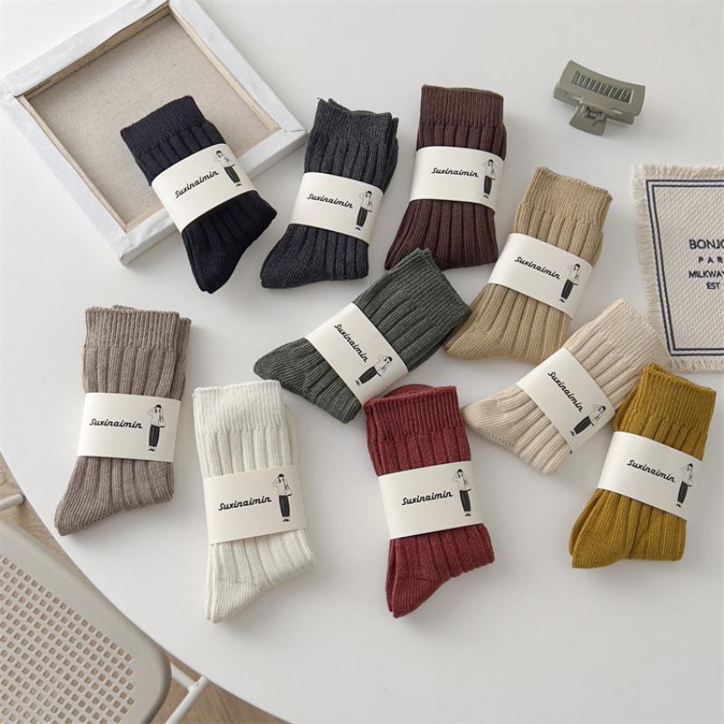 Thick Knit Cotton Socks When Warmth Matters More Than Style — view 2