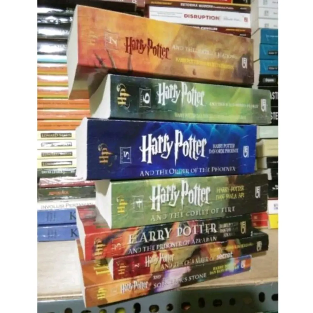 HARRY POTTER 1 2 3 4 5 6 7 BAHASA INDONESIA DAN BAHASA INGGRIS FREE PILIH J. K. ROWIING Soft Cover
