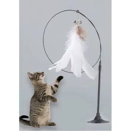 Mainan Tongkat Penggoda Kucing Dengan Suction Cup/Cat Teaser Stick 6